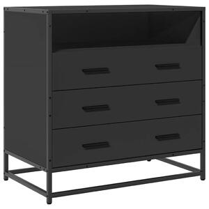VidaXL fekete szerelt fa fiókos szekrény 70x41x70 cm