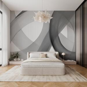 Fotótapéta Szürke és fehér örvények, Modern fotótapéta, Modern fotótapéta, w03361 - Muralas.hu