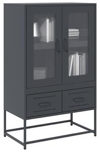 VidaXL antracitszürke acél magasszekrény 68x39x111,5 cm