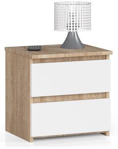 Éjjeliszekrény Cleania CL2 (sonoma tölgy + fehér)