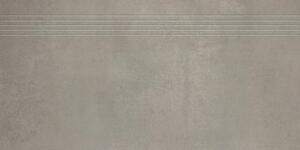 Lépcső Rako Extra barnásszürke 30x60 cm dombor DCPSR721.1