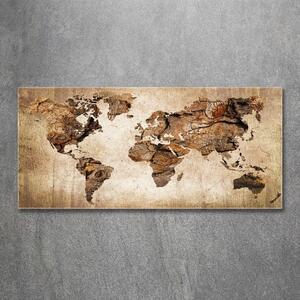 Akrilüveg fotó Térkép a világ fűrészáru