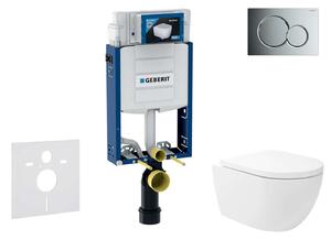Geberit Kombifix - Előfali szerelő készlet, Oudee Vortex WC és softclose ülőke, Sigma01 vezérlőgomb, fényes króm SANI15CA1130