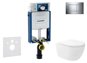 Geberit Kombifix - Előfali szerelő készlet, Oudee Vortex WC és softclose ülőke, Sigma30 vezérlőgomb, króm SANI15CA1131