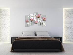 Modern kép - virágok (125x90cm)