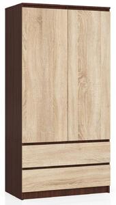 Ruhásszekrény Safwan (wenge + sonoma tölgy). Akció -17%
