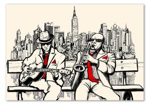 Üvegkép falra New york jazz