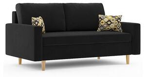 ETNA kinyitható kanapé, normál szövet, hab töltőanyag, szín - fekete
