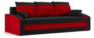HEWLET kanapéágy, normál szövet, hab töltőanyag, szín - fekete / piros