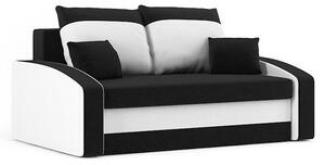 HEWLET kinyitható kanapé, normál szövet, szín - fekete / fehér