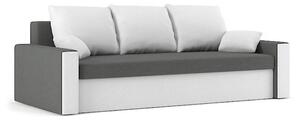 PANAMA kanapéágy, normál szövet, hab töltőanyag, szín - szürke / fehér