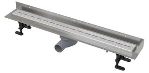 Zuhany lefolyó rozsdamentes acél, hosszúság 75 cm, magasság 13 cm, ALCAZLAB75LEM