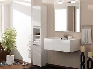 Aldabra S30 fürdőszoba szekrény, 30x170x30 cm, fehér