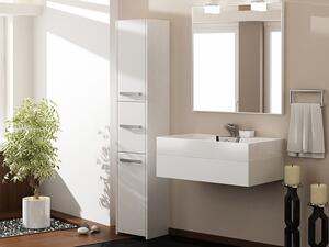 Aldabra S33 fürdőszoba szekrény, 30x170x30 cm, fehér