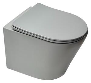 WC puha záródású ülőkével SAT Infinitio szürke 36,5x48 cm SATINF010RREXPLGRM