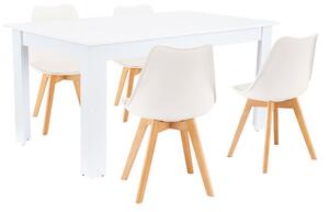 Lola 4+1 étkező garnitúra fehér-fehér