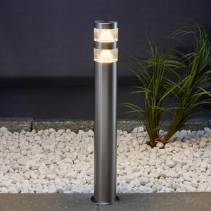 Lindby LED-es útvilágítás Lanea, 60 cm, szürke, rozsdamentes acél, IP44