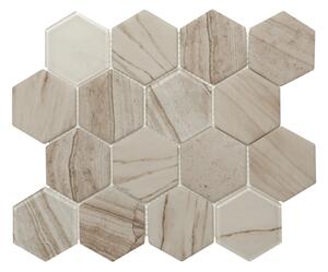 Üvegmozaik Premium Mosaic bézs 26x30 cm matt/fényes MOSV84LIGHT3D