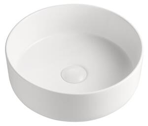 EROS - Top Counter pultra ültethető porcelán mosdó - SIMPLE 8 - MATT FEHÉR - 36 x 36 x 13 cm