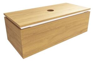 Fürdőszobaszekrény fedővel SAT Feel 100x30x46 cm mézes tölgyfa mat SATFEEL100DMDD