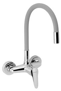 Mosogató csaptelep Novaservis Titania Iris New szilikon karral 150 mm ezüst-szürke-króm 94480.0S