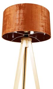 Fa állólámpa fa, narancssárga árnyalattal 50 cm - Tripod Classic