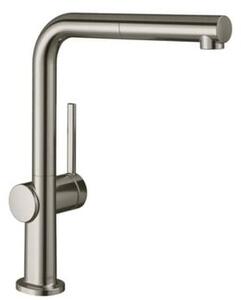 Mosogató csaptelep Hansgrohe Talis kihúzható zuhannyal rozsdamentes acél megjelenés 72808800