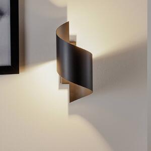 EMIBIG LIGHTING Spiner fali lámpa, fekete, magasság 30 cm, acél, dimmelhető, Fekete, Nappali / Étkező, fém, Modern