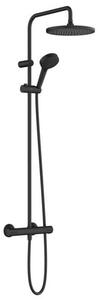 Zuhanyrendszer Hansgrohe Vernis Blend a falra termosztatikus csapteleppel matt fekete 26428670