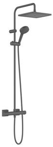 Zuhanyrendszer Hansgrohe Vernis Shape a falra termosztatikus csapteleppel matt fekete 26429670