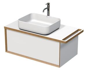 Fürdőszobaszekrény mosdó alá Naturel Oxo Multi 98x39x50 cm fehér mat OXOMULTI90KDLP