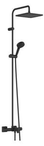 Zuhanyrendszer Hansgrohe Vernis Shape a falra kádi termosztáttal matt fekete 26900670