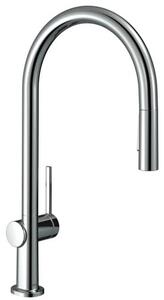 Mosogató csaptelep Hansgrohe Talis M54 kihúzható zuhannyal króm 72801000