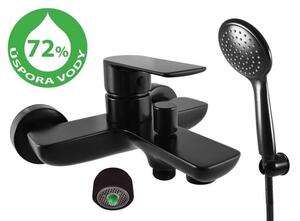 Kád csaptelep RAV SLEZÁK Vltava zuhanyszettel együtt 150 mm fekete VTE454.5/1CMAT