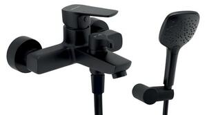 Kád csaptelep Novaservis Metalia 58 Eco zuhanyszettel együtt 150 mm fekete 58020,5