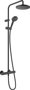 Zuhanyrendszer Hansgrohe Vernis a falra termosztatikus csapteleppel fekete 26089670