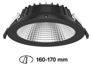 SLC Shift LED beépíthető spot Ø 19 cm CCT, fekete