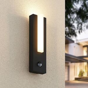 Lucande LED kültéri fali lámpa Virgalia, mozgásérzékelő, IP54