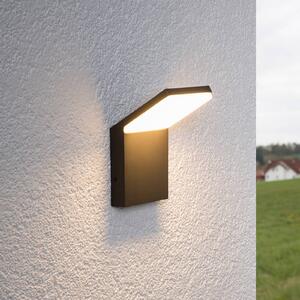 Lucande LED kültéri fali lámpa Nevio, 17 cm, antracit, alumínium