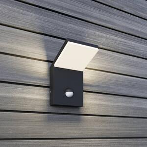 LED kültéri fali lámpa Nevio, fém, antracit, szenzoros