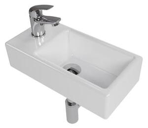 Bathroom set with Brevis basin left, faucet, siphon, waste and valves KSETBRE2L