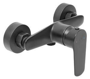 Zuhany csaptelep SAT Mood zuhanyszett nélkül 150 mm fekete SATBSMOOD268C