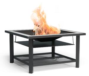 Blumfeldt Merano Avanzato 3 az 1-ben, tűzrakóhely grill funkcióval, asztalként is használható, 87 x 87 cm