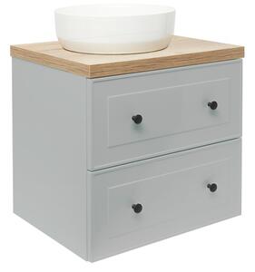 Fürdőszoba szekrény a munkalap alatt Naturel Forli 60x45x46 cm szürke szőnyeg FORLI60GMD