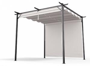 Blumfeldt Pantheon Robust, pergola, 3 x 3 m, oldalsó redőnyökkel, időjárásálló porszórt acél