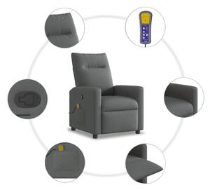 VidaXL sötétszürke szövet masszázsfotel