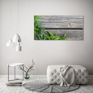 Akrilüveg fotó Fa háttér gyógynövények