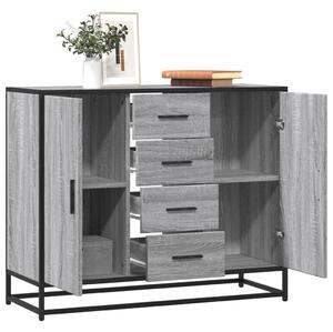 VidaXL szürke sonoma színű szerelt fa tálalószekrény 92 x 35 x 76 cm