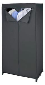 Fekete textil ruhásszekrény 75x150 cm Deep – Wenko