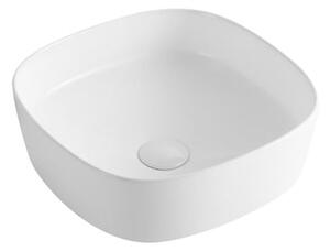 Mosdókagyló pultra SAT Project szifon és keverő nélkül 37x37 cm fehér SATUMPRO3737SR